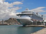 Cruise ship docked at the port of Alicante