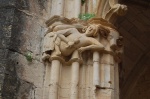 Figure in the cloisters of Santes Creus (Tarragona)