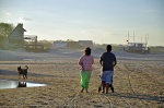couple walking Valizas beach Uruguay