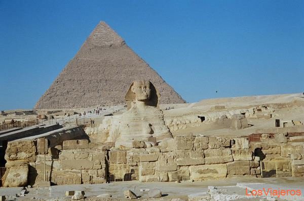 La pirámide de Kefrén y la Gran Esfinge-Giza-Egipto