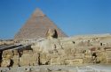 Ampliar Foto: La pirámide de Kefrén y la Gran Esfinge-Giza-Egipto