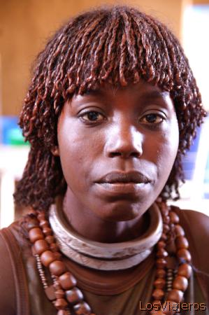Mujer Hamer, segunda esposa - Dimeka - Valle del Omo - Etiopia