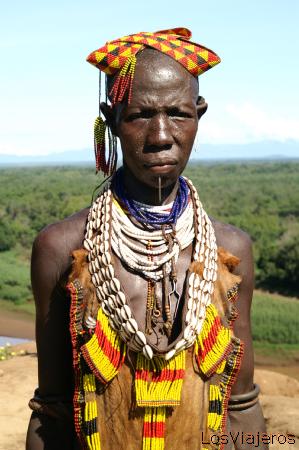 Mujer Karo - Valle del Omo - Etiopia