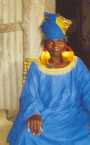 Ampliar Foto: Peul woman with traditional golden earrings. Sahel - Mali