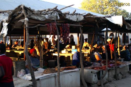 Mercado en el norte de Namibia