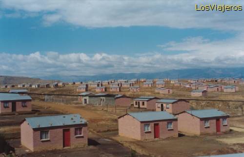 Un Towship, o poblado para negros  - Sud Africa