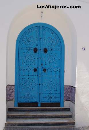 Puerta tipica - Sidi Bou Said - Tunez