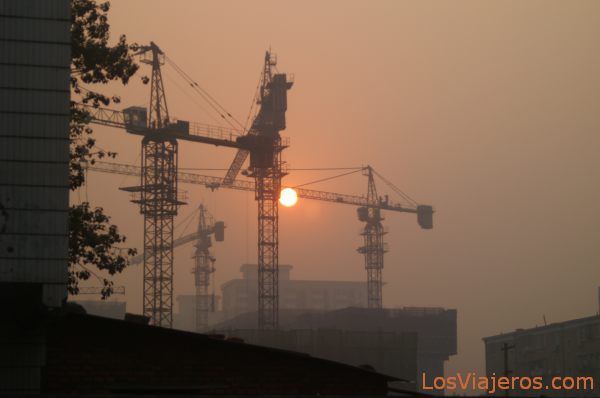 Contaminación en el cielo de Pekin - China