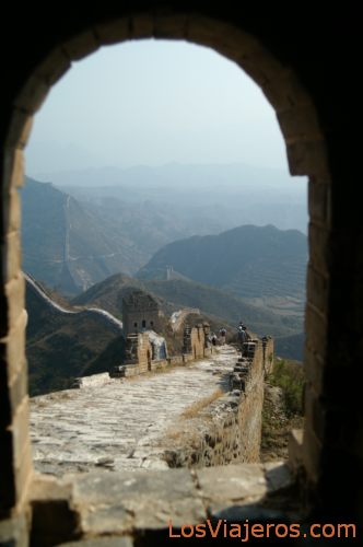 Vista desde una torre de la Gran Muralla - China