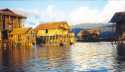 Ir a Foto: Casas flotantes en el lago Inle 
Go to Photo: Inle floating houses