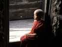 Joven monje mirando al infinito - Monasterio de Yokeson - Sale - Myanmar