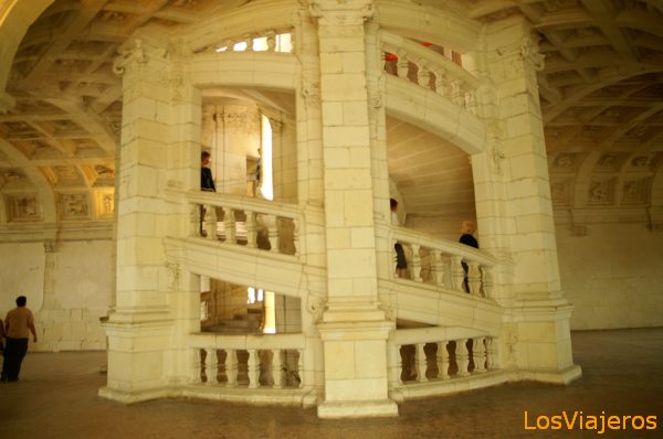 Escalera del castillo de Chambord- Francia