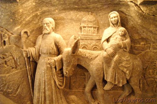 Retablo con figuras esculpidas en Sal -Wieliczka- Polonia