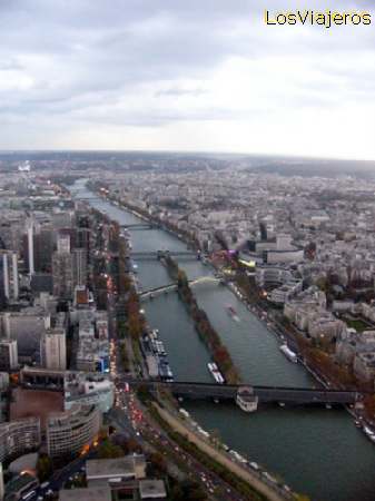 Vista aérea del Sena - Francia