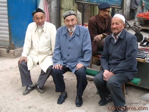Los tres amigos-Kasghar.-China - Asia