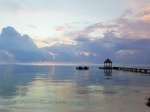 El embarcadero al amanecer, X'Tan Ha Resort (Belice)