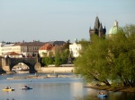 Praga: las barquitas sobre el río Moldava