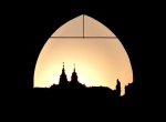 Praga: silueta de dos torres