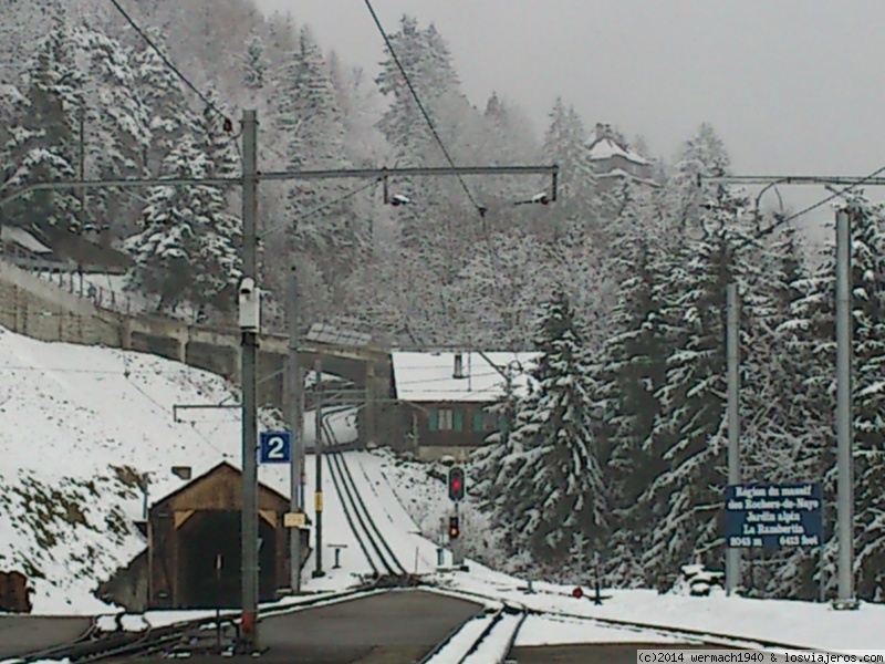 Tren de cremallera en Montreaux
