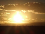 Puesta de sol en el salar de Atacama