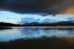 atardecer en el agua