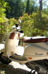 Vespa en la Toscana