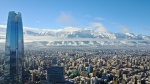 Santiago de Chile cubierta por la nieve