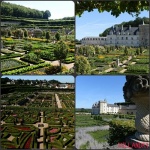 Collage de Chateaux/ jardines de Villandry