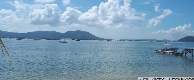 Playa, criaderos de pesces de Phu Yen, Vietnam