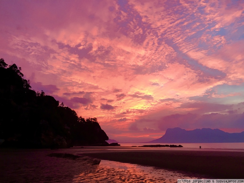 atardecer en Bako, Borneo