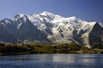 Mont Blanc desde el lago Cheseries
