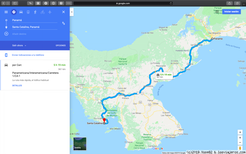 Ciudad de Panama a Santa Catalina