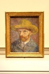Self-portrait with straw hat Van Gogh