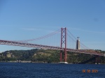 Puente 25 de abril y Cristo Rei desde el barco Lisboat - Lisboa