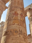 Gran sala hipóstila de Karnak. Detalle de las columnas.