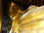 Detalle del Buda reclinado. Bangkok