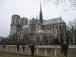 Vista trasera de Notre Dame, Paris.
