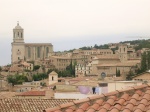 View of the old town of Girona and its cathedral