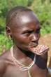 Mujer Mursi en el valle del rio Omo - Etiopia