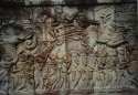 Bayon reliefs with stories of war -Angkor- Cambodia