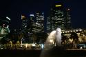 Ampliar Foto: La estatua de Merlion y el CBD a la espalda - Singapur