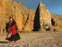 Ampliar Foto: Peregrinos en el Lago Nam-tso - Tibet