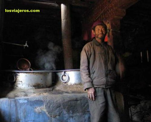 El cocinero del Monasterio - Tibet - China