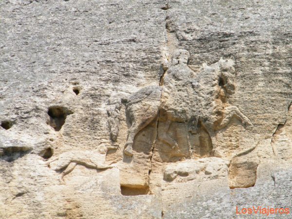 Relieve altomedieval en Madara tallado en la roca hacia el 710 - Bulgaria
Altomedieval setoff carved into the rock in 710  in Madara - Bulgaria