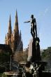 Catedral y fuentes de Hyde Park -Sidney- Australia