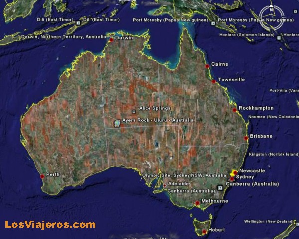 Map of Australia
Mapa de Australia
